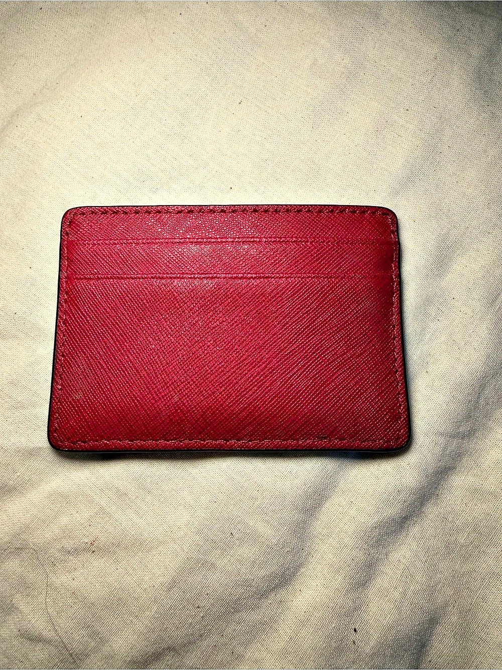 Michael Kors Jet Set Saffiano Leather Card Case Red - Picture 2 of 2